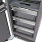 ZLINE Autograph Edition 30 in. 16.7 cu. ft. Panel Ready Column Refrigerator with Graphite Gray Interior and Matte Black Accents (RBCRVZ-30-MB) storage drawers.