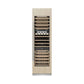 ZLINE 24 in. 12.4 cu. ft. Triple Zone 100 Bottle Panel Ready Column Wine Cooler (RBCWV-24) front, closed, with custom panel.