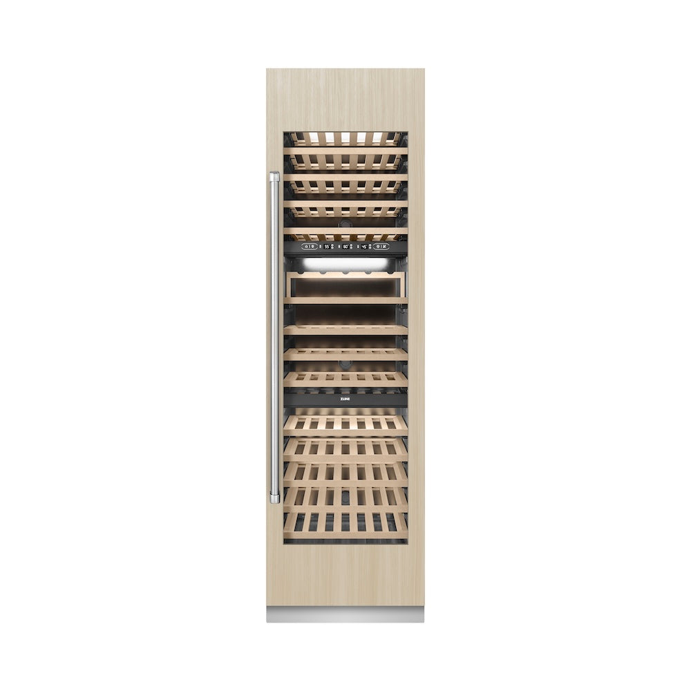 ZLINE 24 in. 12.4 cu. ft. Triple Zone 100 Bottle Panel Ready Column Wine Cooler, Open Box-Good Condition