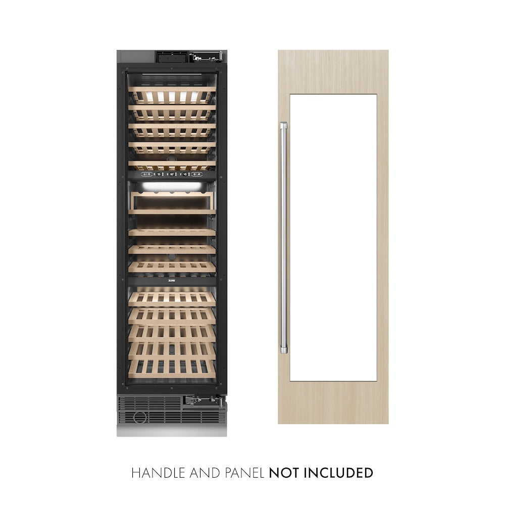 ZLINE 24 in. 12.4 cu. ft. Triple Zone 100 Bottle Panel Ready Column Wine Cooler, Open Box-Good Condition