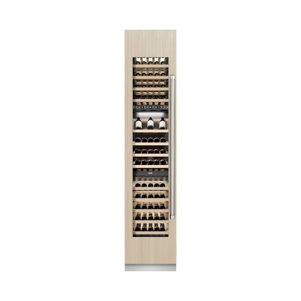 ZLINE 18 in. 9.0 cu. ft. Triple Zone 68 Bottle Panel Ready Left Hinge Column Wine Cooler, Open Box-Good Condition
