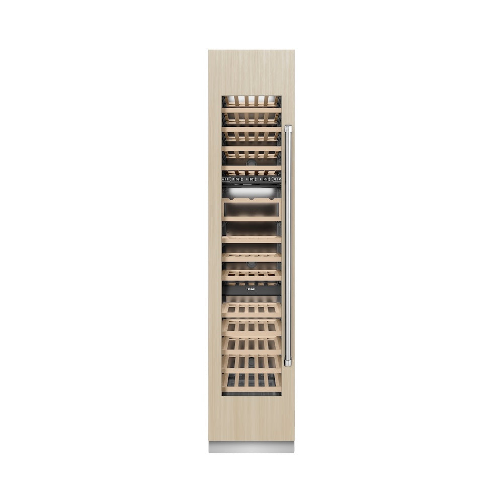 ZLINE 18 in. 9.0 cu. ft. Triple Zone 68 Bottle Panel Ready Left Hinge Column Wine Cooler, Open Box-Good Condition