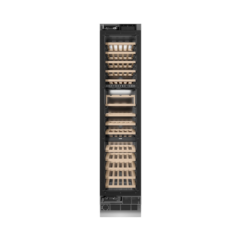 ZLINE 18 in. 9.0 cu. ft. Triple Zone 68 Bottle Panel Ready Left Hinge Column Wine Cooler, Open Box-Good Condition