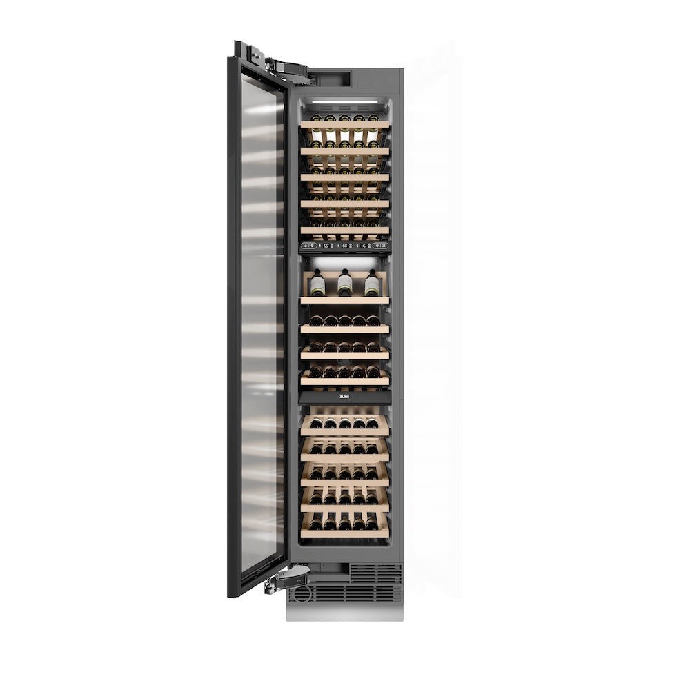 ZLINE 18 in. 9.0 cu. ft. Triple Zone 68 Bottle Panel Ready Left Hinge Column Wine Cooler, Open Box-Good Condition