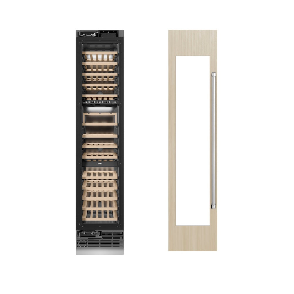 ZLINE 18 in. 9.0 cu. ft. Triple Zone 68 Bottle Panel Ready Left Hinge Column Wine Cooler, Open Box-Good Condition