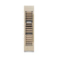 ZLINE Autograph Edition 18 in. 9.0 cu. ft. Triple Zone 68 Bottle Panel Ready Left Hinge Column Wine Cooler with Champagne Bronze Accents (RBCWVLZ-18-CB) front, closed, with custom panel.