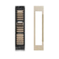 ZLINE Autograph Edition 18 in. 9.0 cu. ft. Triple Zone 68 Bottle Panel Ready Left Hinge Column Wine Cooler with Champagne Bronze Accents (RBCWVLZ-18-CB) unit without panels next to custom panels.
