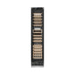 ZLINE Autograph Edition 18 in. 9.0 cu. ft. Triple Zone 68 Bottle Panel Ready Left Hinge Column Wine Cooler with Matte Black Accents (RBCWVLZ-18-MB) front, closed.