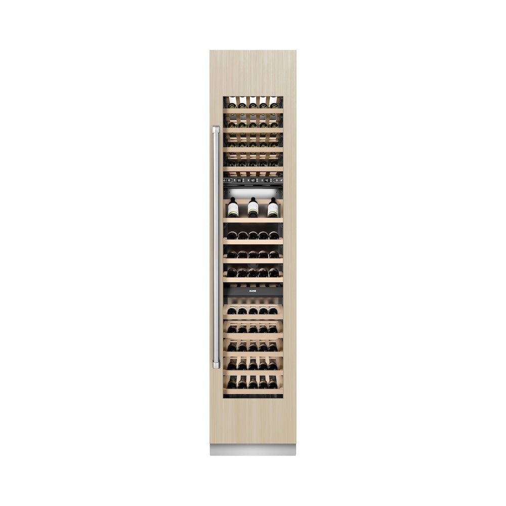 ZLINE 18 in. 9.0 cu. ft. Triple Zone 68 Bottle Panel Ready Right Hinge Column Wine Cooler, Open Box-Good Condition