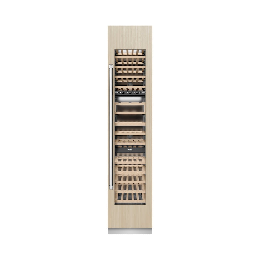 ZLINE 18 in. 9.0 cu. ft. Triple Zone 68 Bottle Panel Ready Right Hinge Column Wine Cooler, Open Box-Good Condition