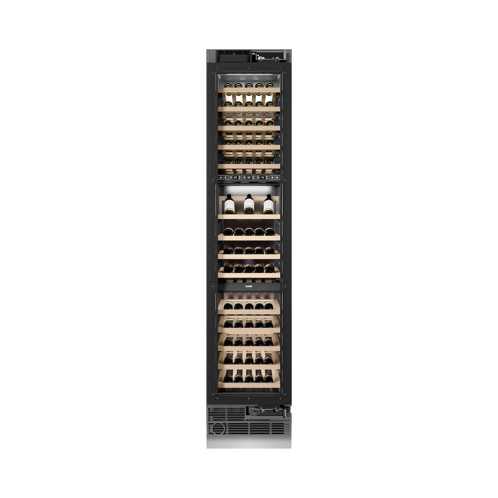 ZLINE 18 in. 9.0 cu. ft. Triple Zone 68 Bottle Panel Ready Right Hinge Column Wine Cooler, Open Box-Good Condition