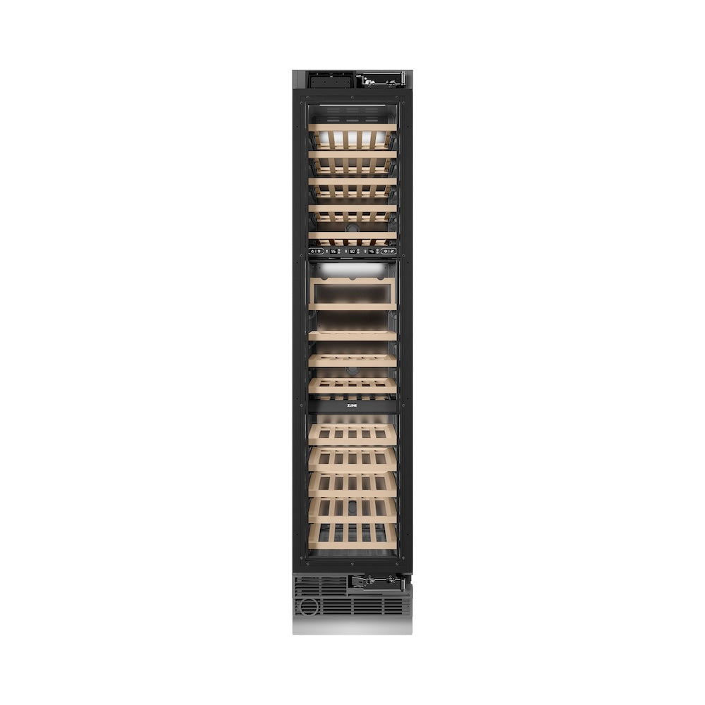 ZLINE 18 in. 9.0 cu. ft. Triple Zone 68 Bottle Panel Ready Right Hinge Column Wine Cooler, Open Box-Good Condition