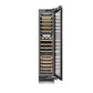 ZLINE 18 in. 9.0 cu. ft. Triple Zone 68 Bottle Panel Ready Right Hinge Column Wine Cooler (RBCWVR-18) front, open.