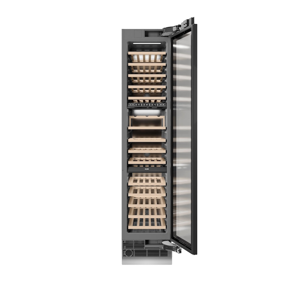 ZLINE 18 in. 9.0 cu. ft. Triple Zone 68 Bottle Panel Ready Right Hinge Column Wine Cooler, Open Box-Good Condition