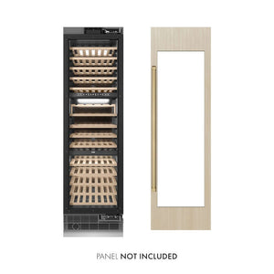 ZLINE Autograph Edition 24 in. 12.4 cu. ft. Triple Zone 100 Bottle Panel Ready Column Wine Cooler with Champagne Bronze Accents (RBCWVZ-24-CB) main image.