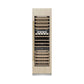 ZLINE Autograph Edition 24 in. 12.4 cu. ft. Triple Zone 100 Bottle Panel Ready Column Wine Cooler with Polished Gold Accents (RBCWVZ-24-G) front, closed, with custom panel.