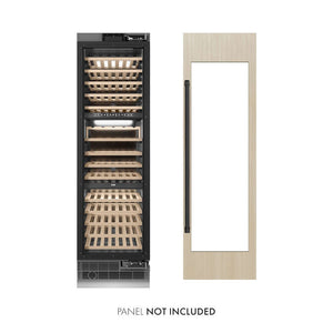 ZLINE Autograph Edition 24 in. 12.4 cu. ft. Triple Zone 100 Bottle Panel Ready Column Wine Cooler with Matte Black Accents (RBCWVZ-24-MB) main image.
