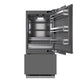 ZLINE 36 in. 19.8 cu. ft. Panel Ready Built-In Bottom Freezer Refrigerator with Water Dispenser and Ice Maker with Graphite Gray Interior, Open Box-Great Condition