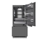 ZLINE 36 in. 19.8 cu. ft. Panel Ready Built-In Bottom Freezer Refrigerator with Water Dispenser and Ice Maker with Graphite Gray Interior, Open Box-Good Condition