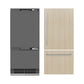 ZLINE 36 in. 19.8 cu. ft. Panel Ready Built-In Bottom Freezer Refrigerator with Water Dispenser and Ice Maker with Graphite Gray Interior, Open Box-Good Condition