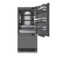 ZLINE 36 in. 19.8 cu. ft. Panel Ready Built-In Bottom Freezer Refrigerator with Water Dispenser and Ice Maker with Graphite Gray Interior, Open Box-Good Condition