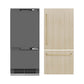 ZLINE Autograph Edition 36 in. 19.8 cu. ft. Panel Ready Built-In Bottom Freezer Refrigerator with Water Dispenser and Ice Maker with Graphite Gray Interior and Champagne Bronze Accents (GRBITZ-36-CB)