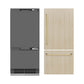 ZLINE Autograph Edition 36 in. 19.8 cu. ft. Panel Ready Built-In Bottom Freezer Refrigerator with Water Dispenser and Ice Maker with Graphite Gray Interior and Polished Gold Accents (GRBITZ-36-G)