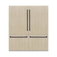 ZLINE Autograph Edition 72 in. 39.6 cu. ft. Panel Ready French Door Built-In Bottom Freezer Refrigerator with Water Dispensers and Ice Makers with Graphite Gray Interior and Matte Black Accents (GRBITZ-72-MB)