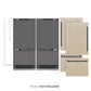 ZLINE Autograph Edition 72 in. 39.6 cu. ft. Panel Ready French Door Built-In Bottom Freezer Refrigerator with Water Dispensers and Ice Makers with Graphite Gray Interior and Matte Black Accents (GRBITZ-72-MB)