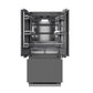 ZLINE 36 in. 19.6 cu. ft. Panel Ready French Door Built-In Bottom Freezer Refrigerator with Water Dispenser and Ice Maker with Graphite Gray Interior, Open Box-Good Condition