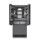ZLINE 36 in. 19.6 cu. ft. Panel Ready French Door Built-In Bottom Freezer Refrigerator with Water Dispenser and Ice Maker with Graphite Gray Interior, Open Box-Great Condition