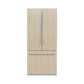 ZLINE 36 in. 19.6 cu. ft. Panel Ready French Door Built-In Bottom Freezer Refrigerator with Water Dispenser and Ice Maker with Graphite Gray Interior, Open Box-Good Condition