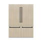 ZLINE Autograph Edition 60 in. 32.2 cu. ft. Panel Ready French Door Built-In Bottom Freezer Refrigerator with Water Dispenser and Ice Maker with Graphite Gray Interior and Matte Black Accents (GRBIVZ-60-MB)