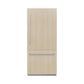 ZLINE 36 in. 19.8 cu. ft. Panel Ready Built-In Bottom Freezer Refrigerator with Water Dispenser and Ice Maker (RBIT-36) with custom panels.