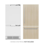 ZLINE 36 in. 19.8 cu. ft. Panel Ready Built-In Bottom Freezer Refrigerator with Water Dispenser and Ice Maker, Open Box-Good Condition