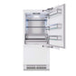 ZLINE Autograph Edition 36 in. 19.8 cu. ft. Panel Ready Built-In Bottom Freezer Refrigerator with Water Dispenser and Ice Maker with Champagne Bronze Accents (RBITZ-36-CB)