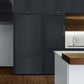 ZLINE Autograph Edition 36 in. 19.8 cu. ft. Panel Ready Built-In Bottom Freezer Refrigerator with Water Dispenser and Ice Maker with Matte Black Accents (RBITZ-36-MB) lifestyle, in a luxury kitchen.