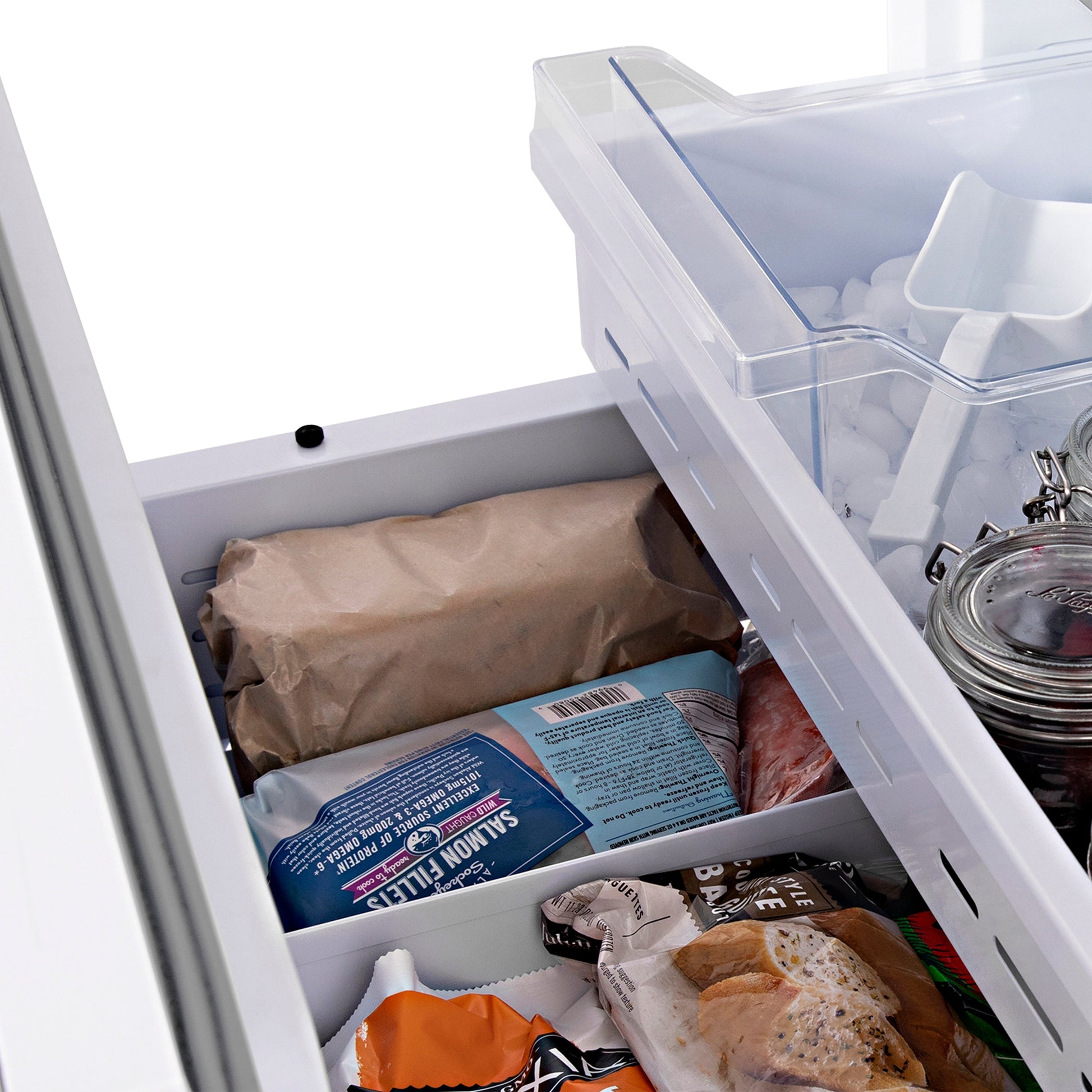 ZLINE 30 in. 16.1 cu. ft. Panel Ready Built-In Bottom Freezer Refrigerator with Water Dispenser and Ice Maker, Open Box-Good Condition
