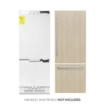 ZLINE 30 in. 16.1 cu. ft. Panel Ready Built-In Bottom Freezer Refrigerator with Water Dispenser and Ice Maker, Open Box-Good Condition