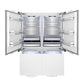 ZLINE 60 in. 32.2 cu. ft. Panel Ready French Door Built-In Bottom Freezer Refrigerator with Water Dispensers and Ice Makers (RBIV-60)