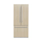 ZLINE 36 in. 19.6 cu. ft. Panel Ready French Door Built-In Bottom Freezer Refrigerator with Water Dispenser and Ice Maker with Stainless Steel Interior, Open Box-Great Condition