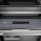 ZLINE 24 in. 12.4 cu. ft. Column Freezer in Satin Stainless Steel with Graphite Gray Interior (RCFV-SN-24) touch controls and display.