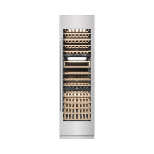 ZLINE 24 in. 12.4 cu. ft. Triple Zone 100 Bottle Column Wine Cooler in Satin Stainless Steel (RCWV-SN-24) main image.