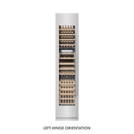 ZLINE 18 in. 9.0 cu. ft. Triple Zone 68 Bottle Left Hinge Column Wine Cooler in Satin Stainless Steel (RCWVL-SN-18)
