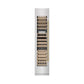ZLINE Autograph Edition 18 in. 9.0 cu. ft. Triple Zone 68 Bottle Left Hinge Column Wine Cooler in Satin Stainless Steel with Polished Gold Accents (RCWVLZ-SN-18-G) front, closed.
