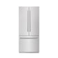 ZLINE 36 in. 19.6 cu. ft. French Door Built-In Bottom Freezer Refrigerator with Water Dispenser and Ice Maker in Satin Stainless Steel with Graphite Gray Interior (GRBIV-SN-36) front, closed.