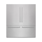 ZLINE 72 in. 39.6 cu. ft. French Door Built-In Bottom Freezer Refrigerator with Water Dispensers and Ice Makers in Satin Stainless Steel (RBIT-SN-72)