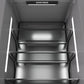 ZLINE Autograph Edition 18 in. 8.6 cu. ft. Right Hinge Column Freezer in Stainless Steel with Graphite Gray Interior and Polished Gold Accents (RCFVRZ-30418-G) interior illumination.