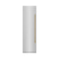 ZLINE Autograph Edition 24 in. 12.4 cu. ft. Column Freezer in Stainless Steel with Graphite Gray Interior and Champagne Bronze Accents (RCFVZ-304-24-CB) front, closed.
