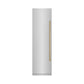 ZLINE Autograph Edition 24 in. 12.4 cu. ft. Column Freezer in Stainless Steel with Graphite Gray Interior and Polished Gold Accents (RCFVZ-30424-G) front, closed.